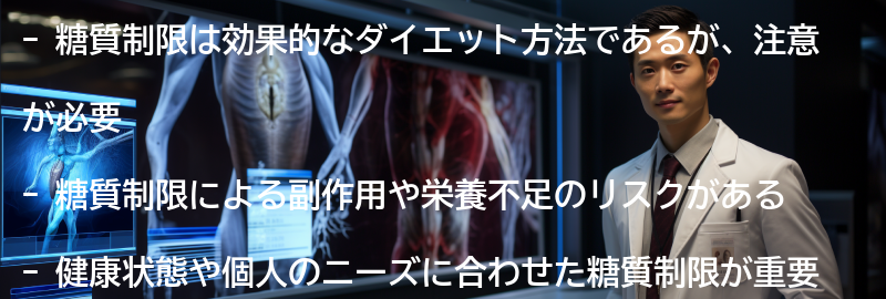 糖質制限の注意点の要点まとめ