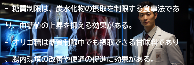糖質制限とオリゴ糖、アカルボースの注意点の要点まとめ
