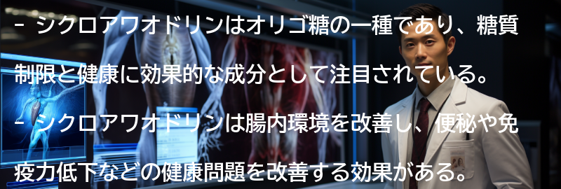 シクロアワオドリンの健康効果とは?の要点まとめ