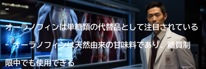 単糖類の代替品として注目される「オーラノフィン」とはの要点まとめ
