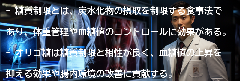 糖質制限とオリゴ糖の組み合わせの効果の要点まとめ
