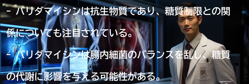 「バリダマイシン」と糖質制限の関係の要点まとめ