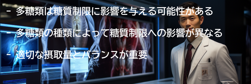 多糖類の糖質制限への影響の要点まとめ