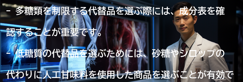 多糖類を制限する代替品の選び方の要点まとめ