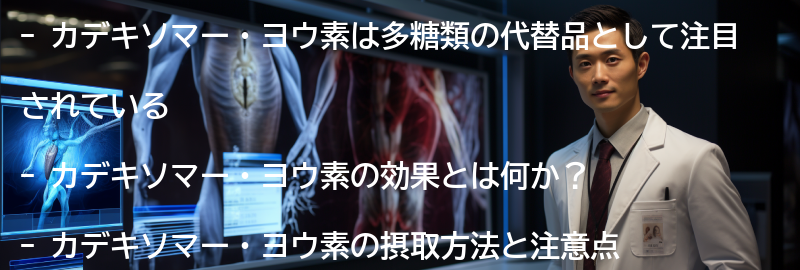 多糖類の代替品としての「カデキソマー・ヨウ素」の効果の要点まとめ