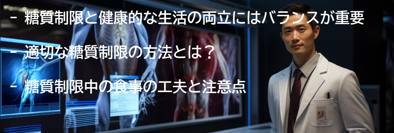 糖質制限と健康的な生活の両立に向けてのアドバイスの要点まとめ