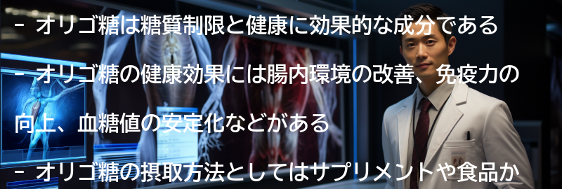 オリゴ糖の健康効果とは?の要点まとめ