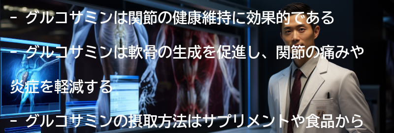 グルコサミンの健康効果の要点まとめ