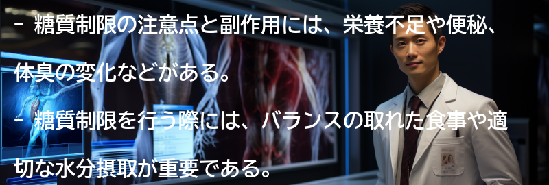 糖質制限の注意点と副作用の要点まとめ