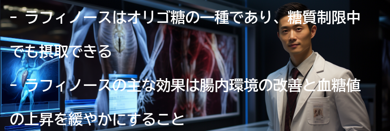 ラフィノースを含む食品の例の要点まとめ