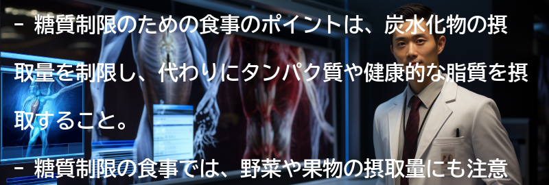 糖質制限のための食事のポイントの要点まとめ