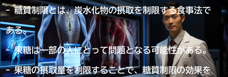 糖質制限と果糖の関係の要点まとめ