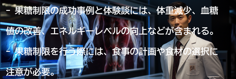 果糖制限の成功事例と体験談の要点まとめ