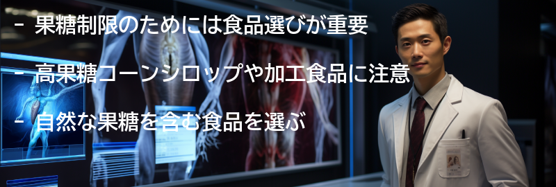 果糖制限のための食品選びのポイントの要点まとめ