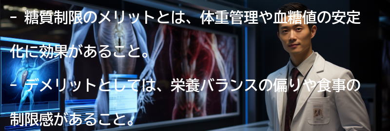 糖質制限のメリットとデメリットの要点まとめ
