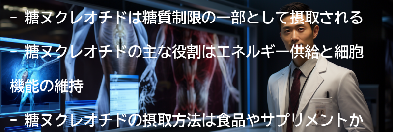 糖ヌクレオチドを摂取する方法の要点まとめ