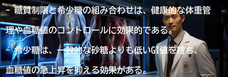 糖質制限と希少糖の組み合わせの効果の要点まとめ