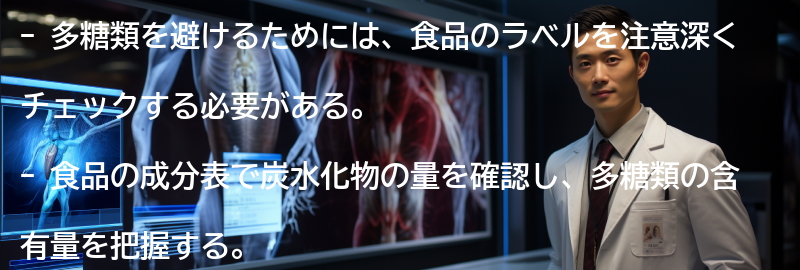 多糖類を避けるための食品の選び方の要点まとめ