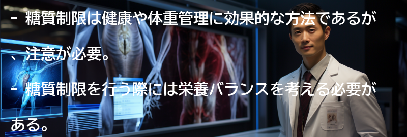 糖質制限の注意点の要点まとめ