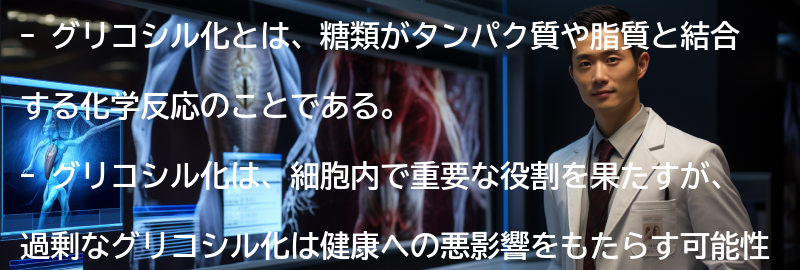 グリコシル化と健康への影響の要点まとめ