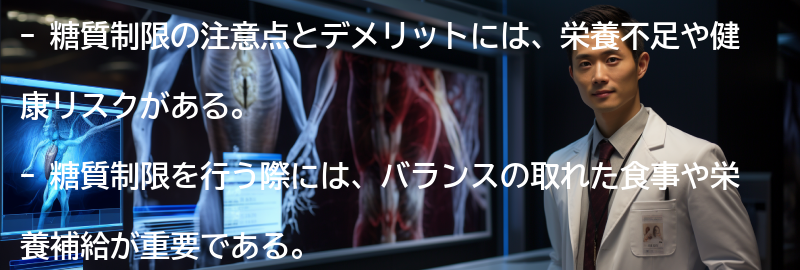 糖質制限の注意点とデメリットの要点まとめ