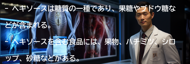 ヘキソースを含む食品の例の要点まとめ