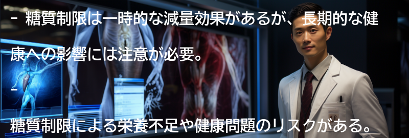 糖質制限の注意点と健康への影響の要点まとめ