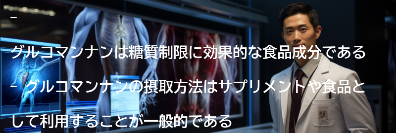 グルコマンナンの摂取方法と注意点の要点まとめ