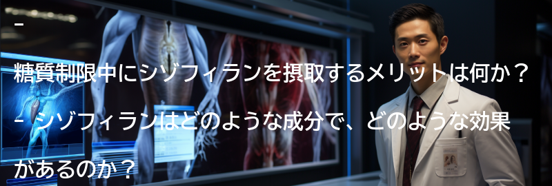 糖質制限中にシゾフィランを摂取するメリットの要点まとめ