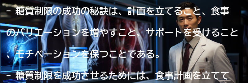 糖質制限の成功の秘訣とモチベーションの保ち方の要点まとめ