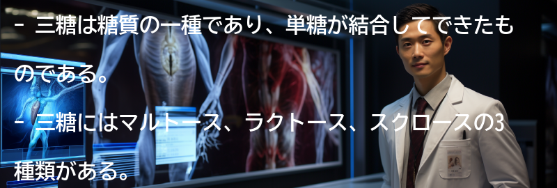 三糖の種類と特徴の要点まとめ