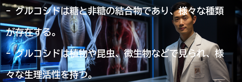 グルコシドの種類と特徴の要点まとめ