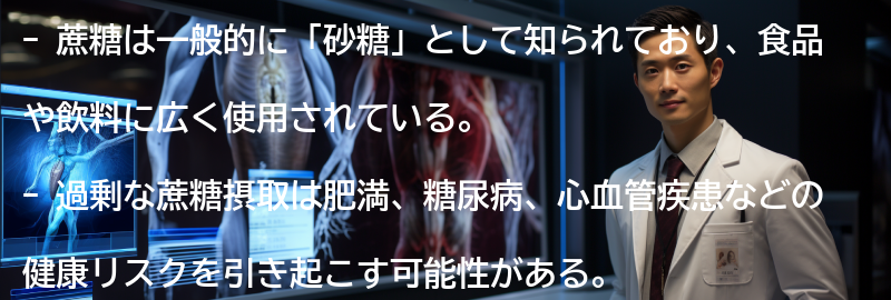 蔗糖の影響と健康へのリスクの要点まとめ