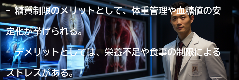 糖質制限のメリットとデメリットの要点まとめ