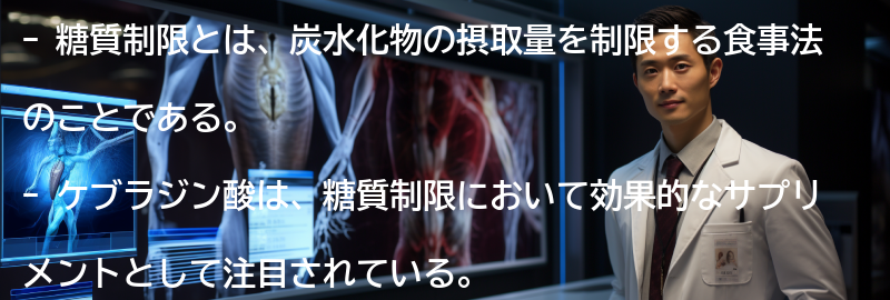 糖質制限とケブラジン酸の成功事例の要点まとめ