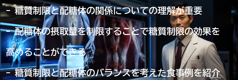 糖質制限と配糖体のバランスを考えた食事例の要点まとめ