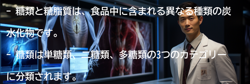 糖類と糖脂質の違いの要点まとめ