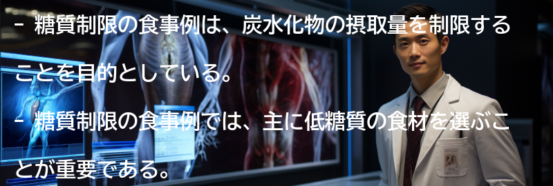 糖質制限の食事例の要点まとめ