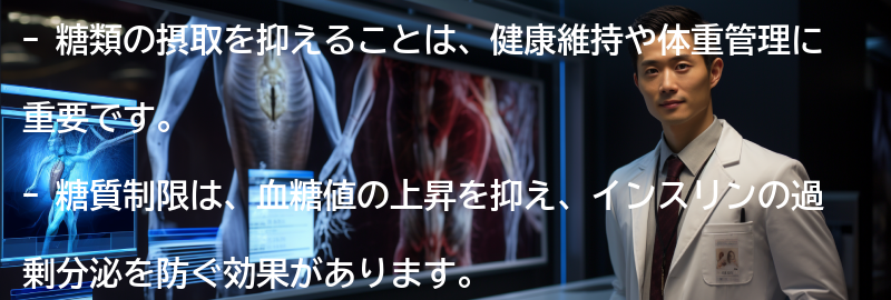 糖類の摂取を抑えるための重要性の要点まとめ