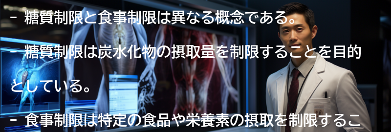 糖質制限と食事制限の違いの要点まとめ