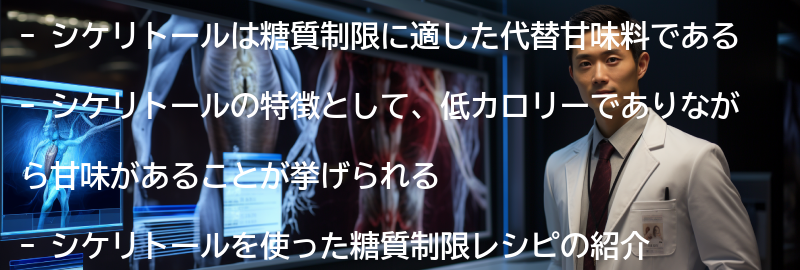 シケリトールを使った糖質制限レシピの紹介の要点まとめ