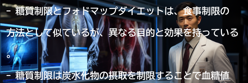 糖質制限とフォドマップダイエットの違いの要点まとめ