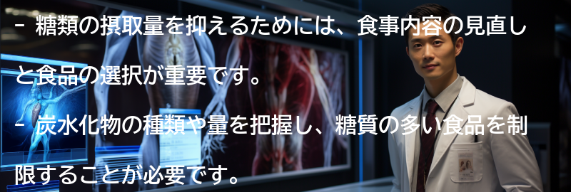 糖類の摂取量を抑える方法の要点まとめ