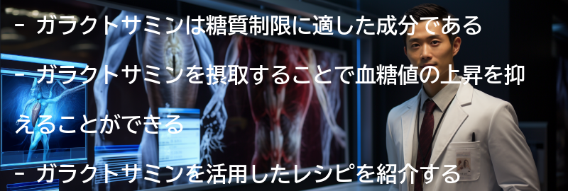 ガラクトサミンを活用したレシピの紹介の要点まとめ