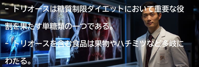 トリオースを含む食品の例の要点まとめ
