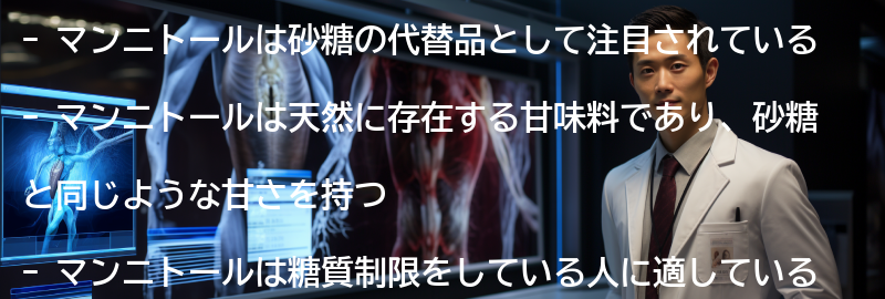 砂糖の代替品として注目される「マンニトール」とはの要点まとめ