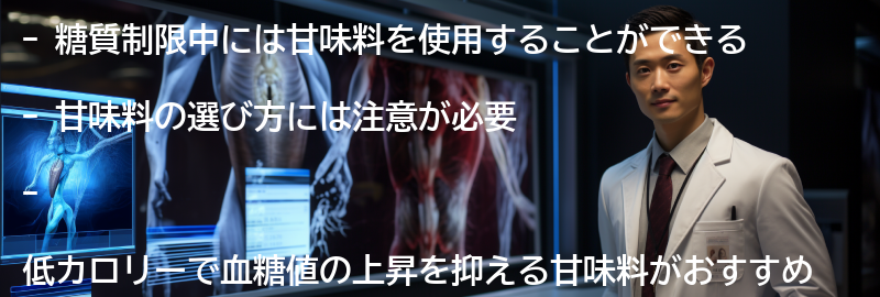 糖質制限中に使用できる甘味料の選び方の要点まとめ