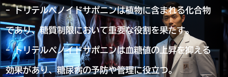 トリテルペノイドサポニンの役割と効果の要点まとめ