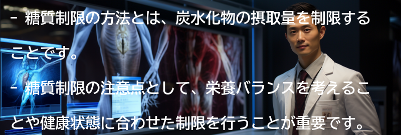糖質制限の方法と注意点の要点まとめ