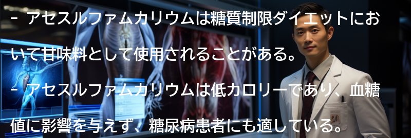 アセスルファムカリウムの糖質制限への効果の要点まとめ